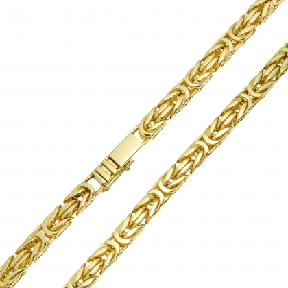 Złoty łańcuszek męski 4mm, PEŁNY splot Królewski Bizantyjski 45-60 gram